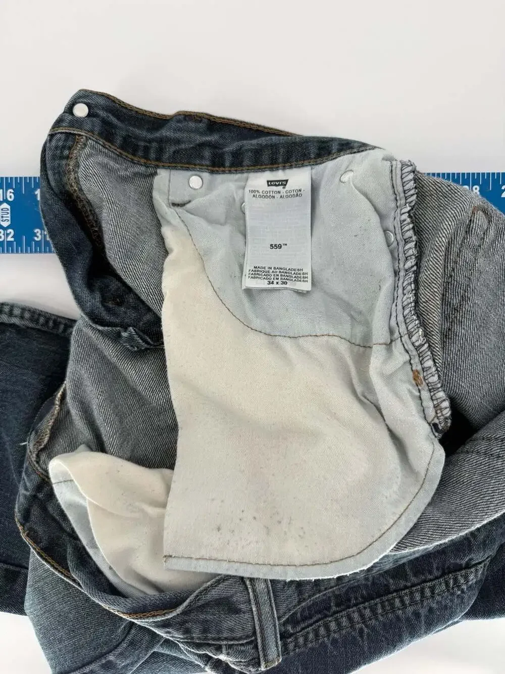 Levi's 559 Relaxed Straight Leg Jeans Mens Size 34x30 Blue Denim